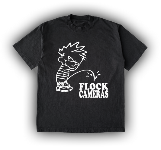PISS ON FLOCK CAMERAS- BLACK