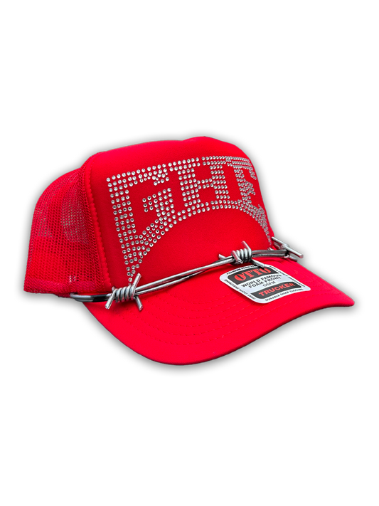 Barbed Wire Trucker- Red