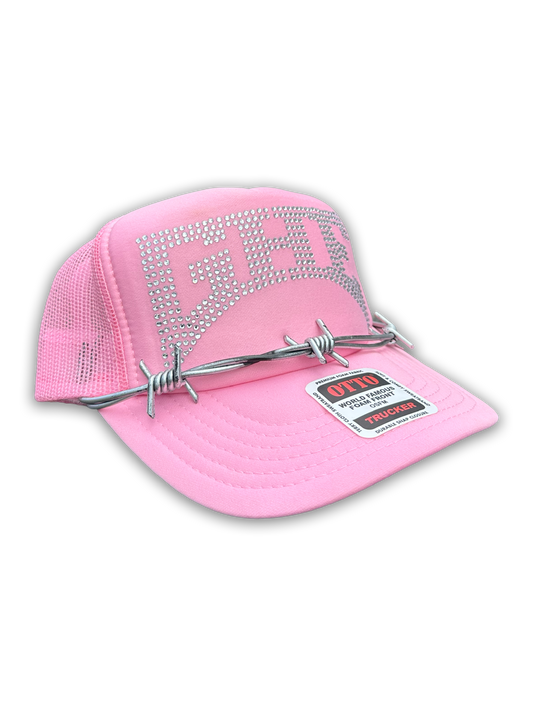Barbed Wire Trucker- Pink